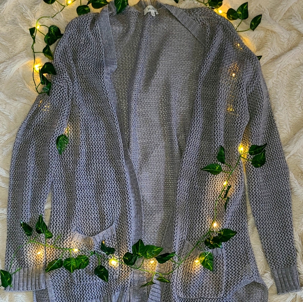 Mudd Long Grey Cardigan